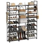 Large 9-Tier Shoe Rack Organizer with Metal Pipes