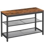 Industrial 3-Tier Shoe Bench and Organizer