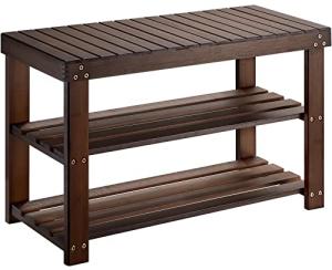 Bamboo 3-Tier Shoe Rack Bench for Any Room