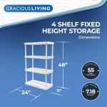 4-Shelf Adjustable Storage Organizer for Home