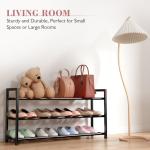 Expandable 3-Tier Shoe Rack for Small Spaces
