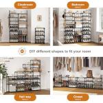 Large 9-Tier Shoe Rack Organizer with Metal Pipes