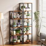 6-Tier Industrial Bookshelf for Home & Office