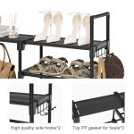 Large 9-Tier Shoe Rack Organizer with Metal Pipes