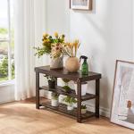 Bamboo 3-Tier Shoe Rack Bench for Any Room