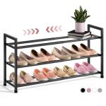 Expandable 3-Tier Shoe Rack for Small Spaces