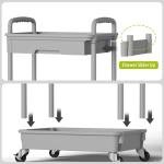 5-Tier Rolling Cart Organizer with Wheels, Grey