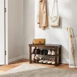 Bamboo 3-Tier Shoe Rack Bench for Any Room