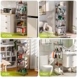 5-Tier Rolling Cart Organizer with Wheels, Grey