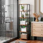 6-Tier Industrial Bookshelf for Home & Office