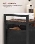 VASAGLE 3-Bag Laundry Hamper with Metal Frame