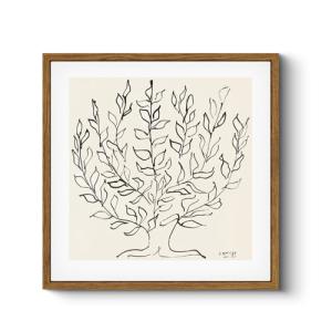 Framed Vintage Tree Canvas Wall Art - 10x10 Inch