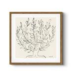 Framed Vintage Tree Canvas Wall Art - 10x10 Inch