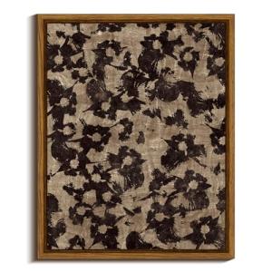 Vintage Black Floral Canvas Wall Art 8x10in