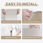 Set of 2 Modern White Washed Table Lamps