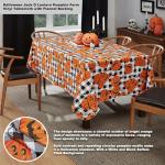 Halloween Pumpkin Farm Vinyl Tablecloth 52 x 70 Inch