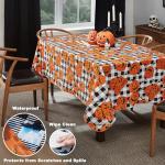 Halloween Pumpkin Farm Vinyl Tablecloth 52 x 70 Inch