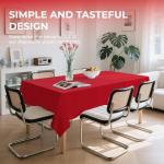 Red Disposable Plastic Tablecloths, 6 Pack, 54" x 108