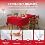 Red Disposable Plastic Tablecloths, 6 Pack, 54" x 108
