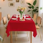Red Disposable Plastic Tablecloths, 6 Pack, 54" x 108