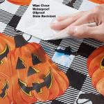 Halloween Pumpkin Farm Vinyl Tablecloth 52 x 70 Inch