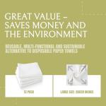 Wealuxe 12-Pack Lint-Free Flour Sack Towels