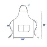 DUSKCOVE 8 Pack White Bib Aprons with Pockets