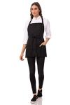 Black Unisex Three Pocket Chef Apron