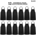 12 Pack Black Bib Aprons for Cooking