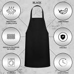 12 Pack Black Bib Aprons for Cooking