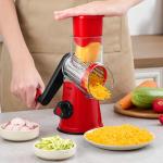 Geedel Rotary Cheese Grater with 3 Blades