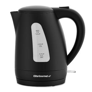 Elite Gourmet 1.7L Electric Tea Kettle, Black