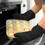 Heat-Resistant BPA-Free Silicone Oven Mitts 13.7