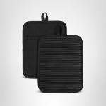 KITCHENAID Soft Silicone Pot Holder Set, Black