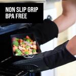 Heat-Resistant BPA-Free Silicone Oven Mitts 13.7