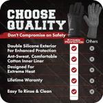 Silicone BBQ Oven Gloves - Heat Resistant Mitts