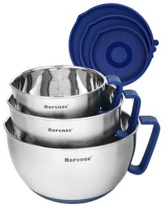Rorence Non-Slip Mixing Bowls Set in Blue