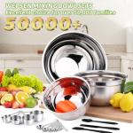 27PCS Stainless Steel Nesting Mixing Bowls Set