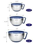 Rorence Non-Slip Mixing Bowls Set in Blue