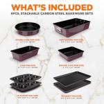 NutriChef 8-Piece Nonstick Bakeware Set