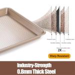 Nonstick Baking Sheets Set, 2 Pack Heavy Duty