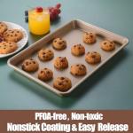 Nonstick Baking Sheets Set, 2 Pack Heavy Duty
