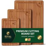 Bamboo Wooden Cutting Boards Set for Kitchen