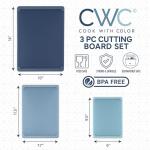 Extra Large Blue Cutting Board Set, 3-Piece