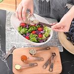 Copper Measuring Cups and Spoons Set for Baking
