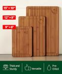 Bamboo Wooden Cutting Boards Set for Kitchen