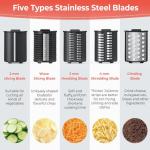 Electric Cheese Grater and Salad Maker with Blades