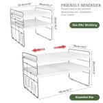 Pantry Organization and Storage for Kitchen - Expandable Kitchen Wrap Box Organizer Rack, Foil Organizer for Cabinet & Counter, Height & Width Adjustable Cupboard Storage Rack - (3 Tier 9.8 to 15.6"L)