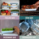 Glass Meal Prep Set with Airtight Lids, 10 Pieces