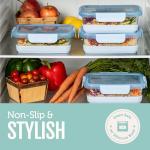 Glass Meal Prep Set with Airtight Lids, 10 Pieces